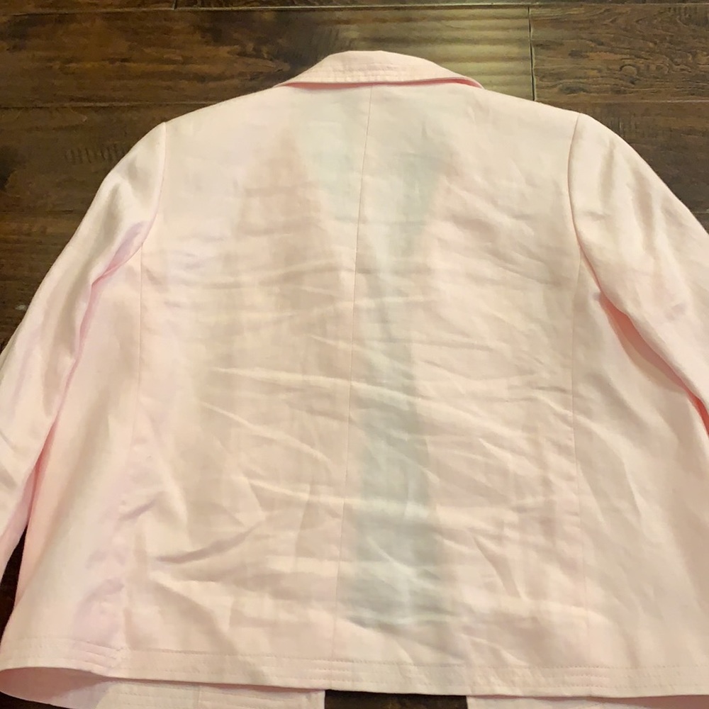 Talbots pink open front linen blazer - Picture 6 of 6